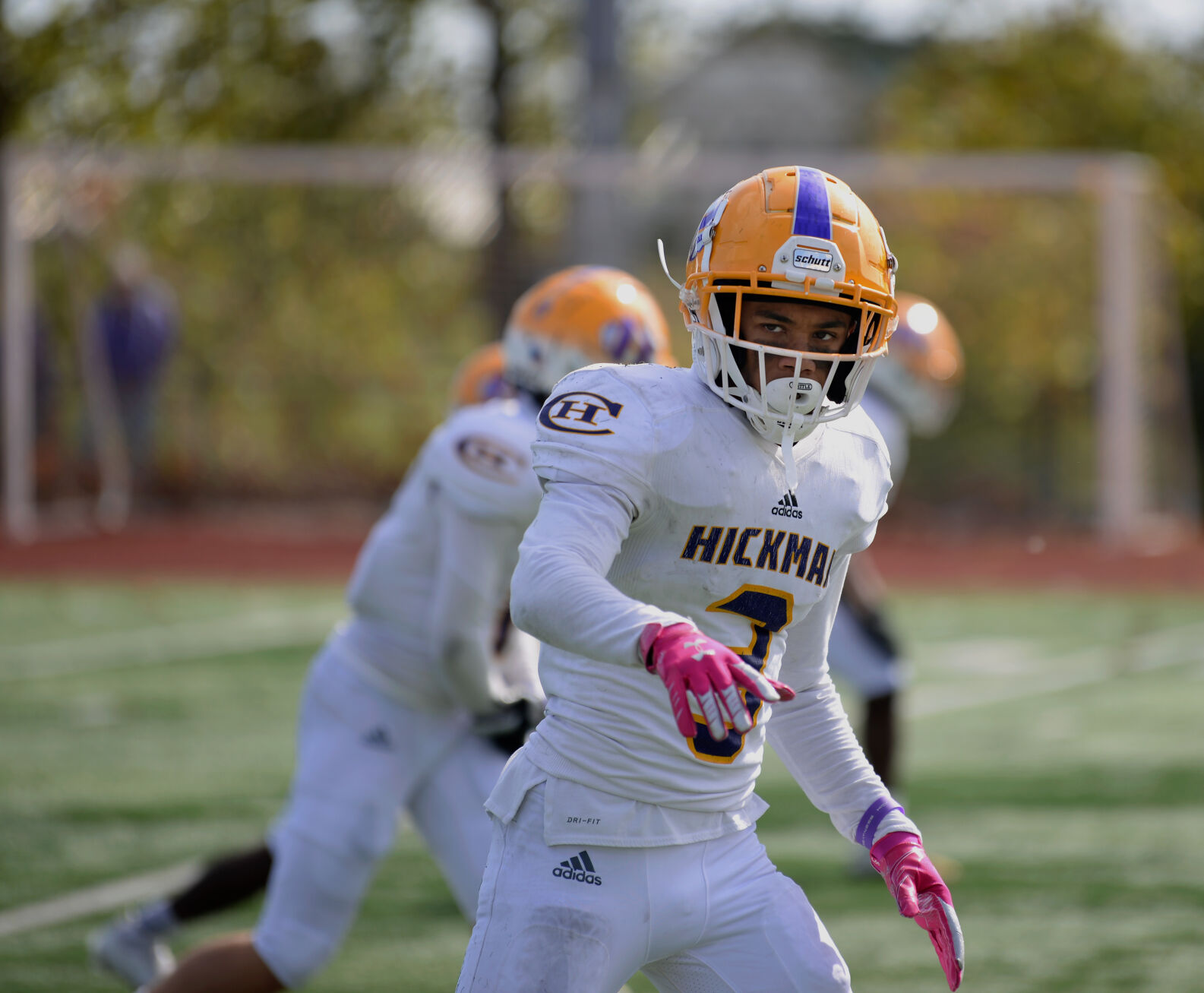 Devin Turner signals to a sideline referee